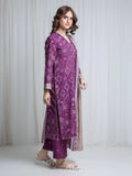 Edenrobe Allure Magenta Khaddar 3-Piece Suit | EWU6A3-37171-3P