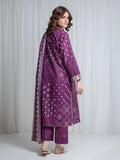 Edenrobe Allure Magenta Khaddar 3-Piece Suit | EWU6A3-37171-3P