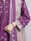 Edenrobe Allure Magenta Khaddar 3-Piece Suit | EWU6A3-37171-3P