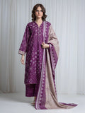 Edenrobe Allure Magenta Khaddar 3-Piece Suit | EWU6A3-37171-3P