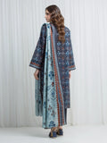 Edenrobe Allure Navy Lawn 3-Piece Suit | EWU6A1-36744-3P
