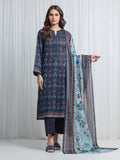 Edenrobe Allure Navy Lawn 3-Piece Suit | EWU6A1-36744-3P