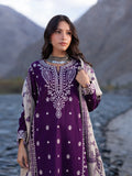 Edenrobe Kohsaar Purple Khaddar 3-Piece Suit | EWU6V11-34003-3P