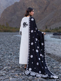 Edenrobe Kohsaar White Khaddar 3-Piece Suit | EWU6V11-34010-3P