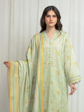 Edenrobe Allure Green Lawn 3-Piece Suit | EWU6A1-36608-3P