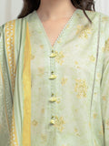 Edenrobe Allure Green Lawn 3-Piece Suit | EWU6A1-36608-3P