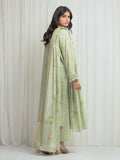 Edenrobe Allure Green Lawn 3-Piece Suit | EWU6A1-36608-3P