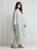 Edenrobe Allure Sky Blue Lawn 3-Piece Suit | EWU6A1-36616-3P