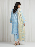 Edenrobe Allure Sky Blue Lawn 3-Piece Suit | EWU6A1-36616-3P