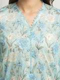 Edenrobe Allure Aqua Lawn 3-Piece Suit | EWU6A1-36634-3P