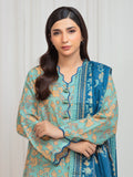 Edenrobe Allure Green Lawn 3-Piece Suit | EWU6A1-36654-3P