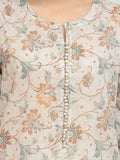 Edenrobe Allure Beige Lawn 3-Piece Suit | EWU6A1-36677-3P