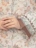 Edenrobe Allure Beige Lawn 3-Piece Suit | EWU6A1-36677-3P