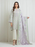 Edenrobe Allure Beige Lawn 3-Piece Suit | EWU6A1-36703-3P