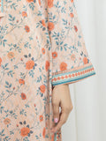 Edenrobe Allure Peach Lawn 3-Piece Suit | EWU6A1-36706-3P