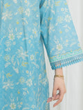 Edenrobe Allure Turquoise Lawn 3-Piece Suit | EWU6A1-36715-3P
