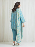 Edenrobe Allure Turquoise Lawn 3-Piece Suit | EWU6A1-36715-3P
