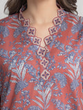 Edenrobe Allure Coral Lawn 3-Piece Suit | EWU6A1-36730-3P