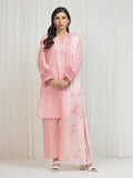 Edenrobe Allure Pink Lawn 3-Piece Suit | EWU6A1-36759-3P