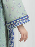 Edenrobe Allure Green Lawn 3-Piece Suit | EWU6A1-36765-3P