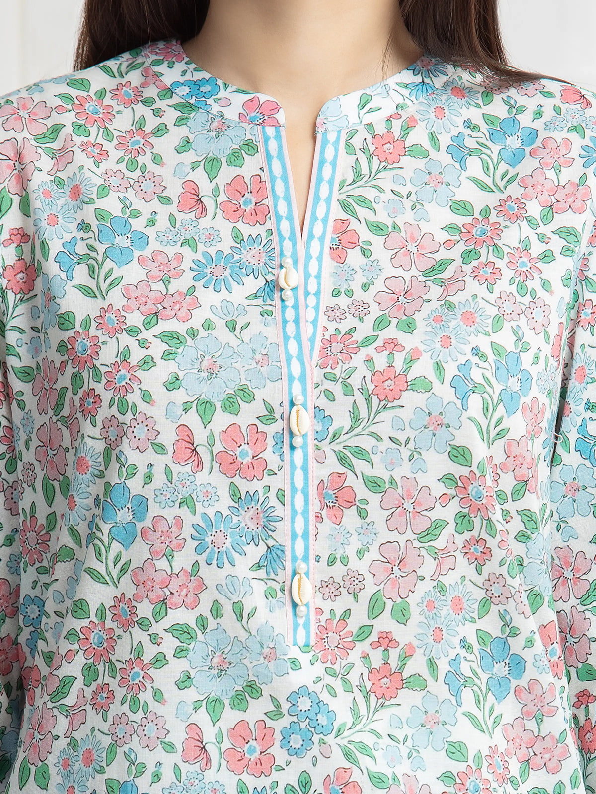 Edenrobe Allure Multi Lawn 3-Piece Suit | EWU6A1-36771-3P