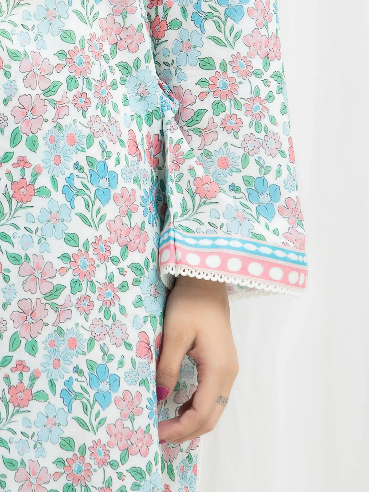 Edenrobe Allure Multi Lawn 3-Piece Suit | EWU6A1-36771-3P