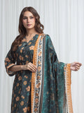 Edenrobe Allure Green Lawn 3-Piece Suit | EWU6A1-36858-3P