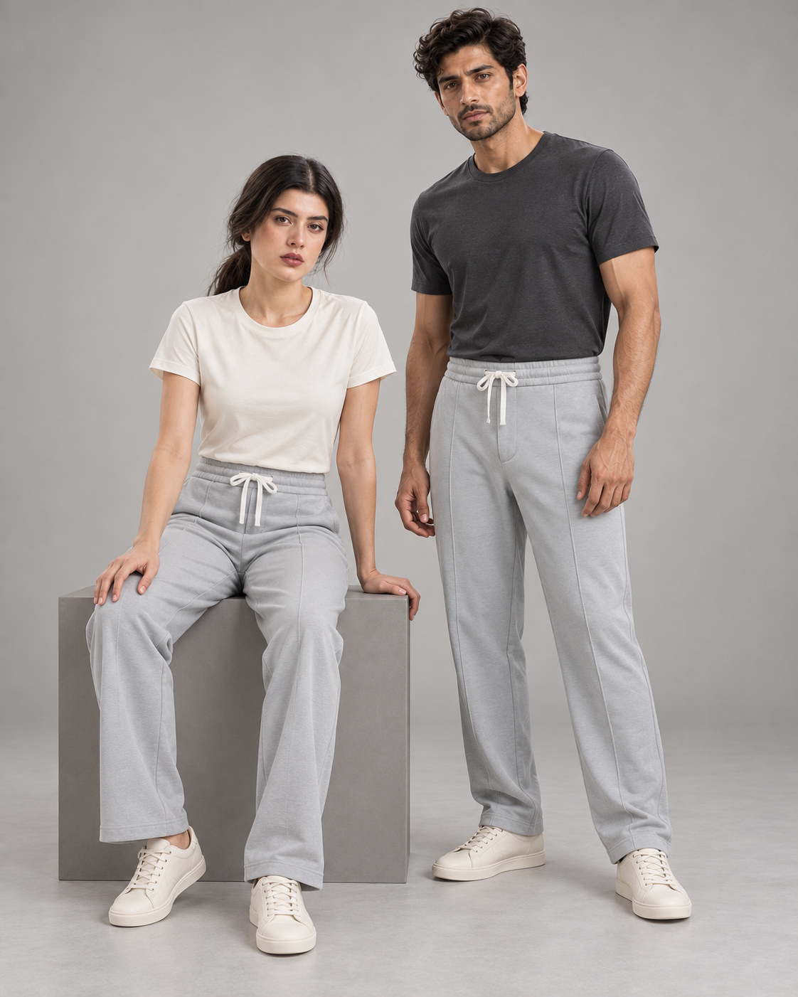 SHADE22 Imported Joggers — Light Grey