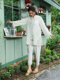 Edenrobe Vyla White Embroidered 2-Piece Pret | EWTKED6-86182ST