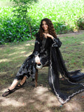 Edenrobe Vyla Black Embroidered 3-Piece Pret | EWTKED6-86212-3P