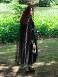 Edenrobe Vyla Black Embroidered 3-Piece Pret | EWTKED6-86212-3P