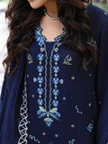 Edenrobe Vyla Navy Embroidered 3-Piece Pret | EWTKED6-86216-3P
