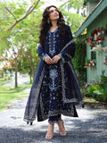 Edenrobe Vyla Navy Embroidered 3-Piece Pret | EWTKED6-86216-3P