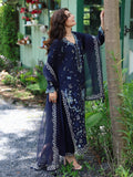 Edenrobe Vyla Navy Embroidered 3-Piece Pret | EWTKED6-86216-3P