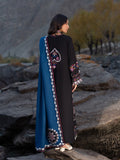 Edenrobe Kohsaar Black Khaddar 3-Piece Suit | EWU6V11-34007-3P