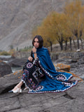 Edenrobe Kohsaar Black Khaddar 3-Piece Suit | EWU6V11-34007-3P