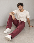 SHADE22 Imported Joggers — Maroon