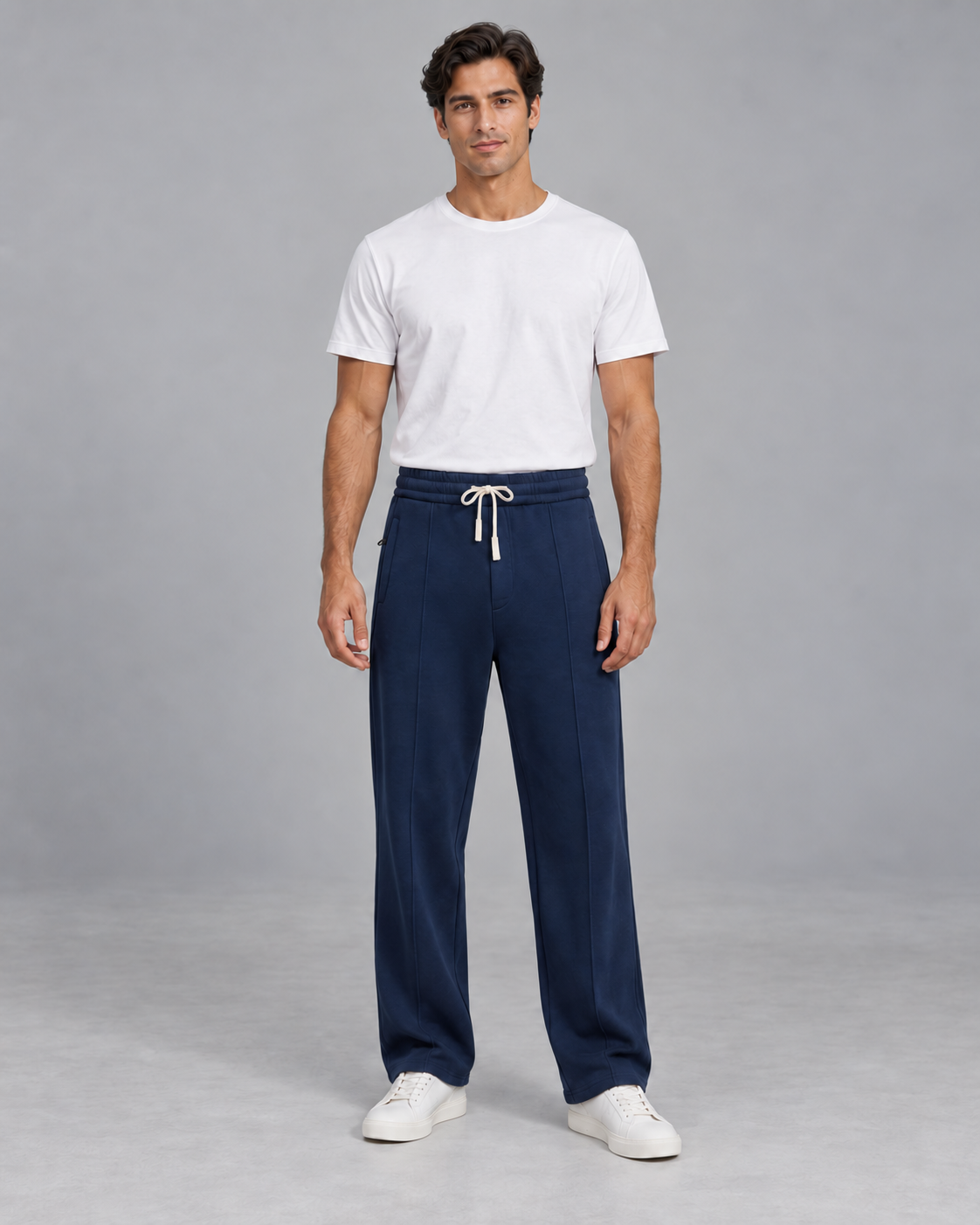 SHADE22 Imported Joggers — Navy Blue