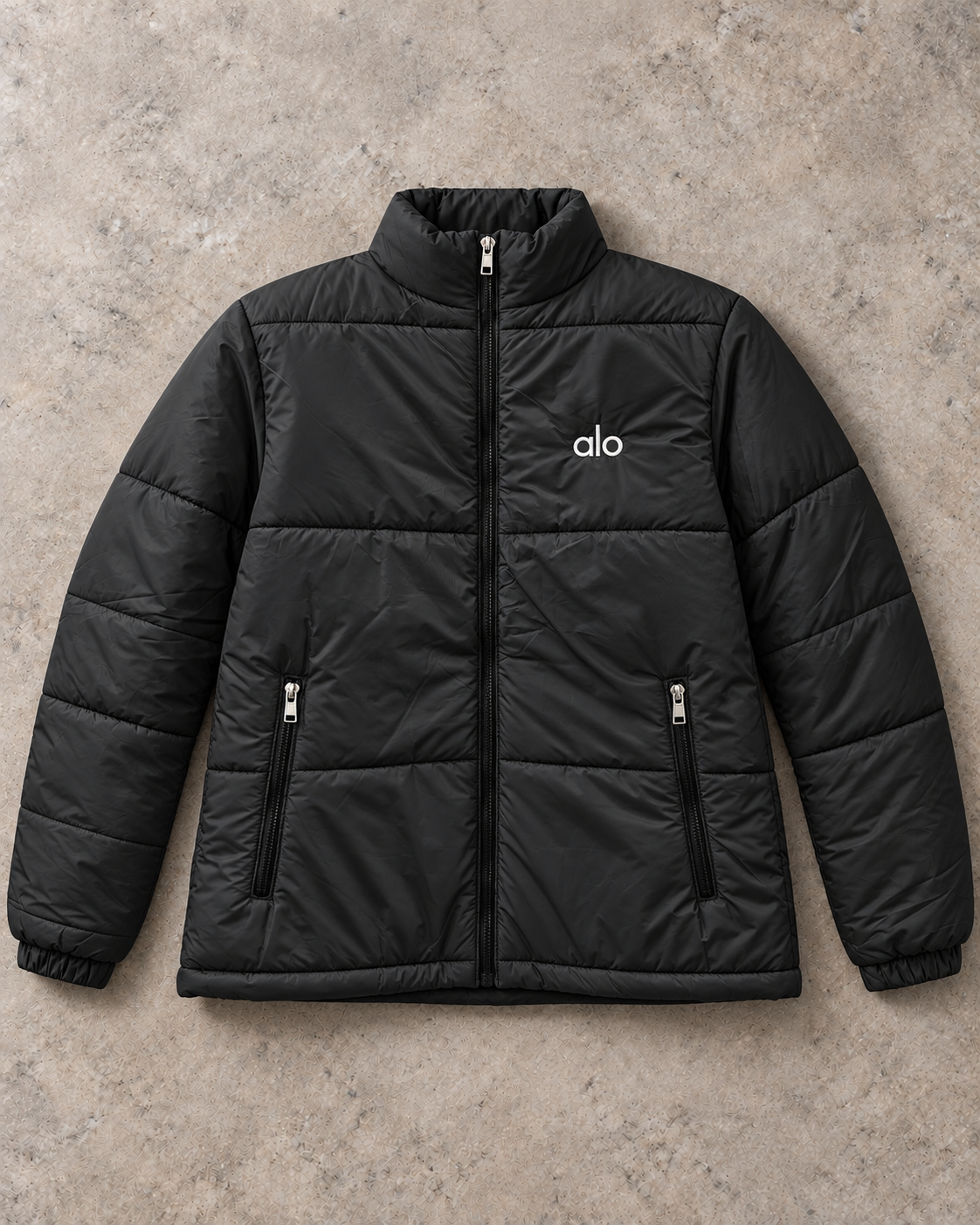 Alo Full-Sleeve Unisex Puffer Jacket | Black