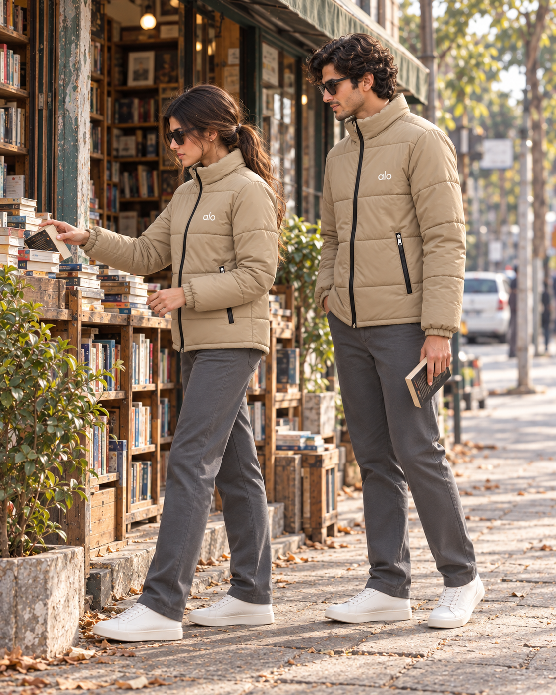 Alo Full-Sleeve Unisex Puffer Jacket | Camel