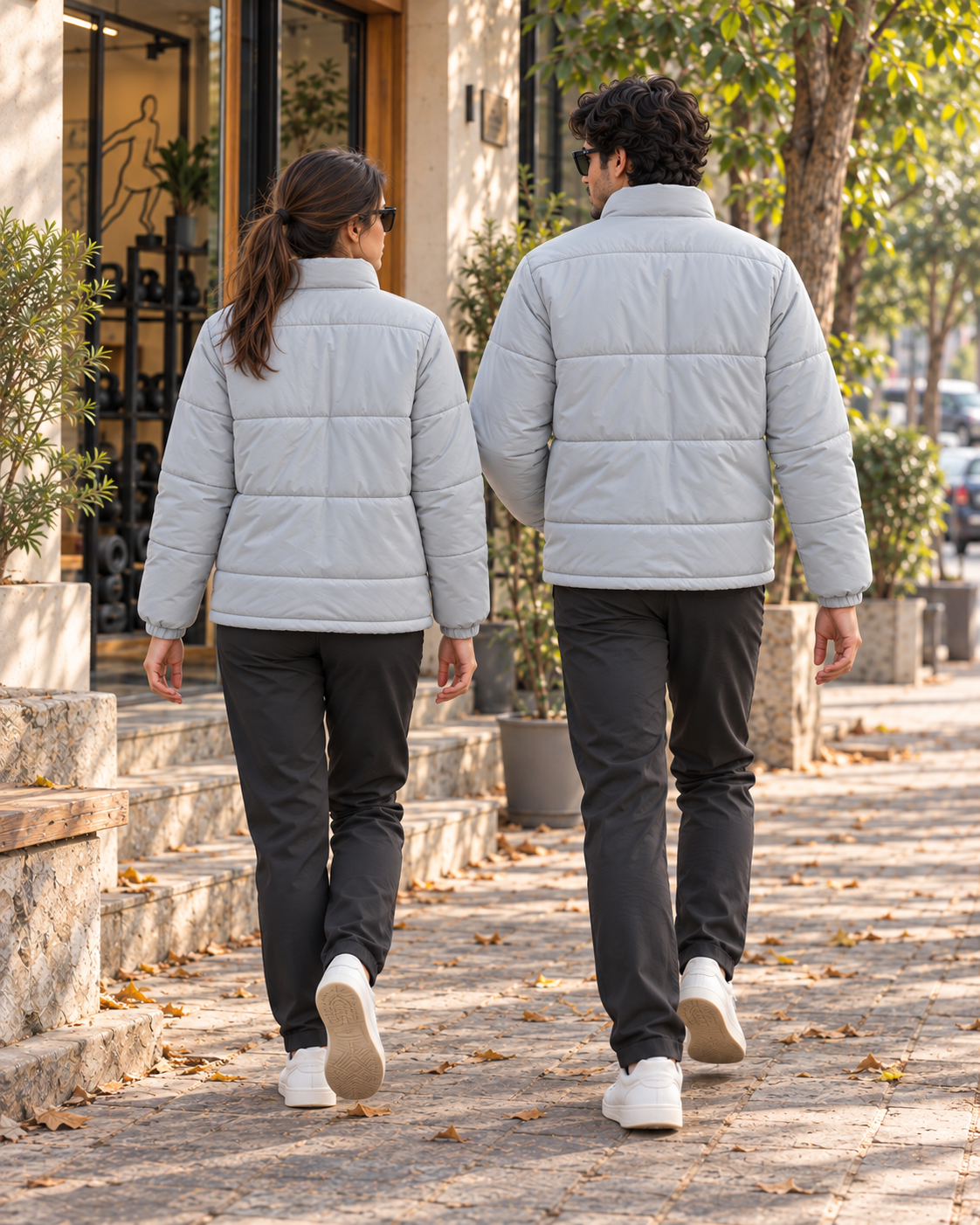 Alo Full-Sleeve Unisex Puffer Jacket | Grey
