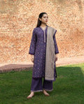 Bin Saeed Purple Printed 3-Piece Suit | 24177