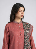Bin Saeed Rust Printed 3-Piece Suit | 24505