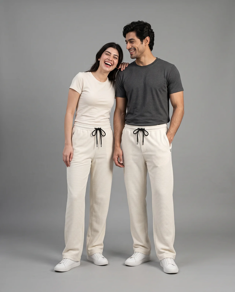 Imported Stretch Corduroy Trousers — Ivory