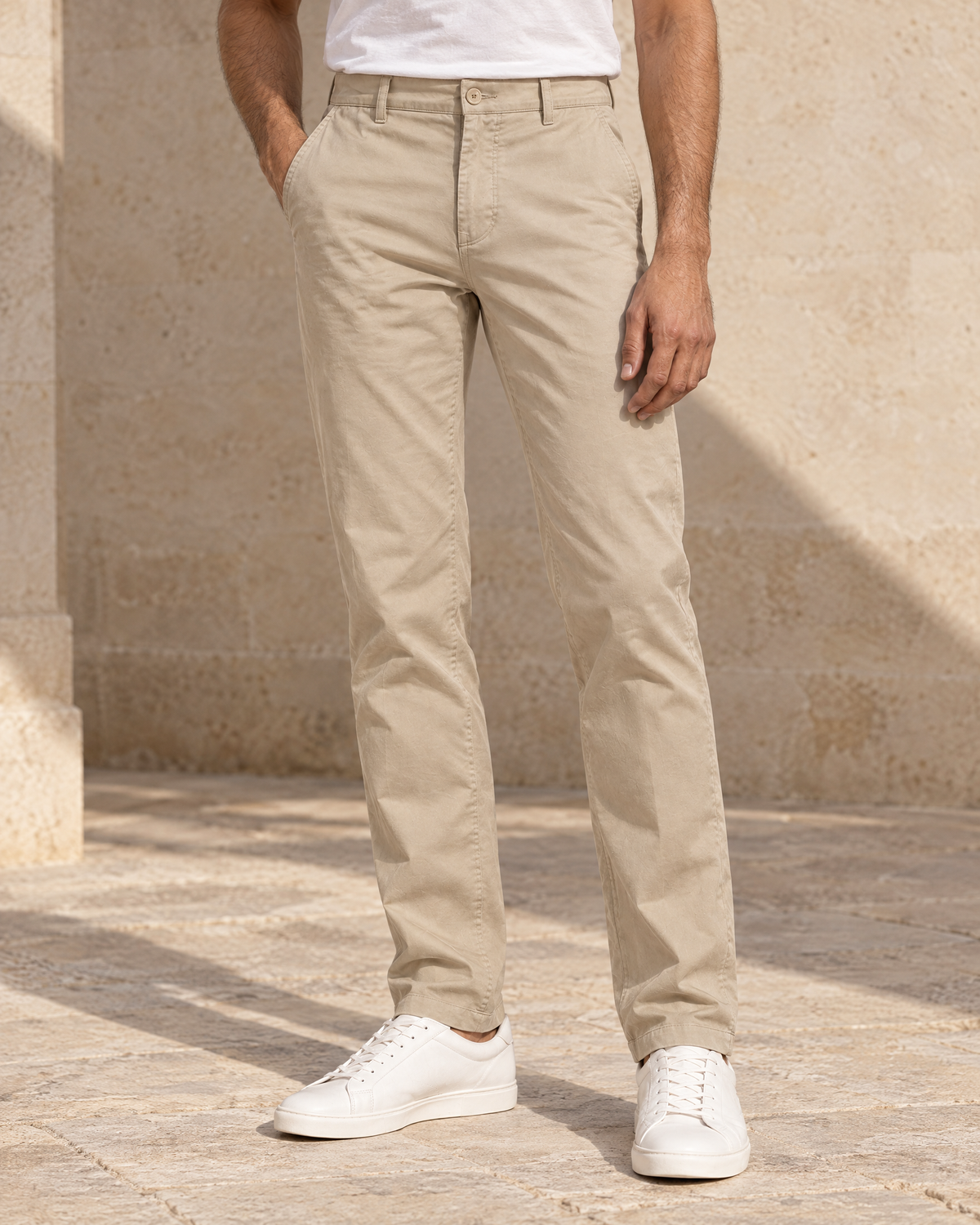Cotton Pants - Beige