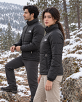 Black Alpine Full-Sleeve Unisex Puffer Jacket