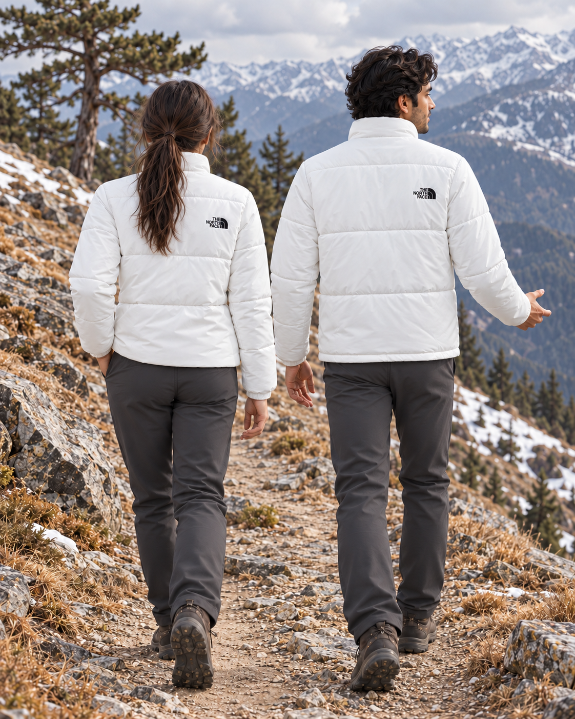 White Summit Full-Sleeve Unisex Puffer Jacket