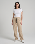 Imported Stretch Corduroy Trousers — Sand Beige