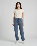 Imported Stretch Corduroy Trousers — Steel Blue