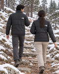 Black Alpine Full-Sleeve Unisex Puffer Jacket